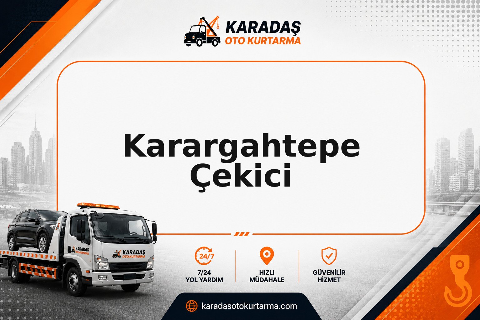 Karargahtepe bölgesinde oto kurtarma ve yol yardım çalışması — Karadaş Oto Kurtarma Ankara