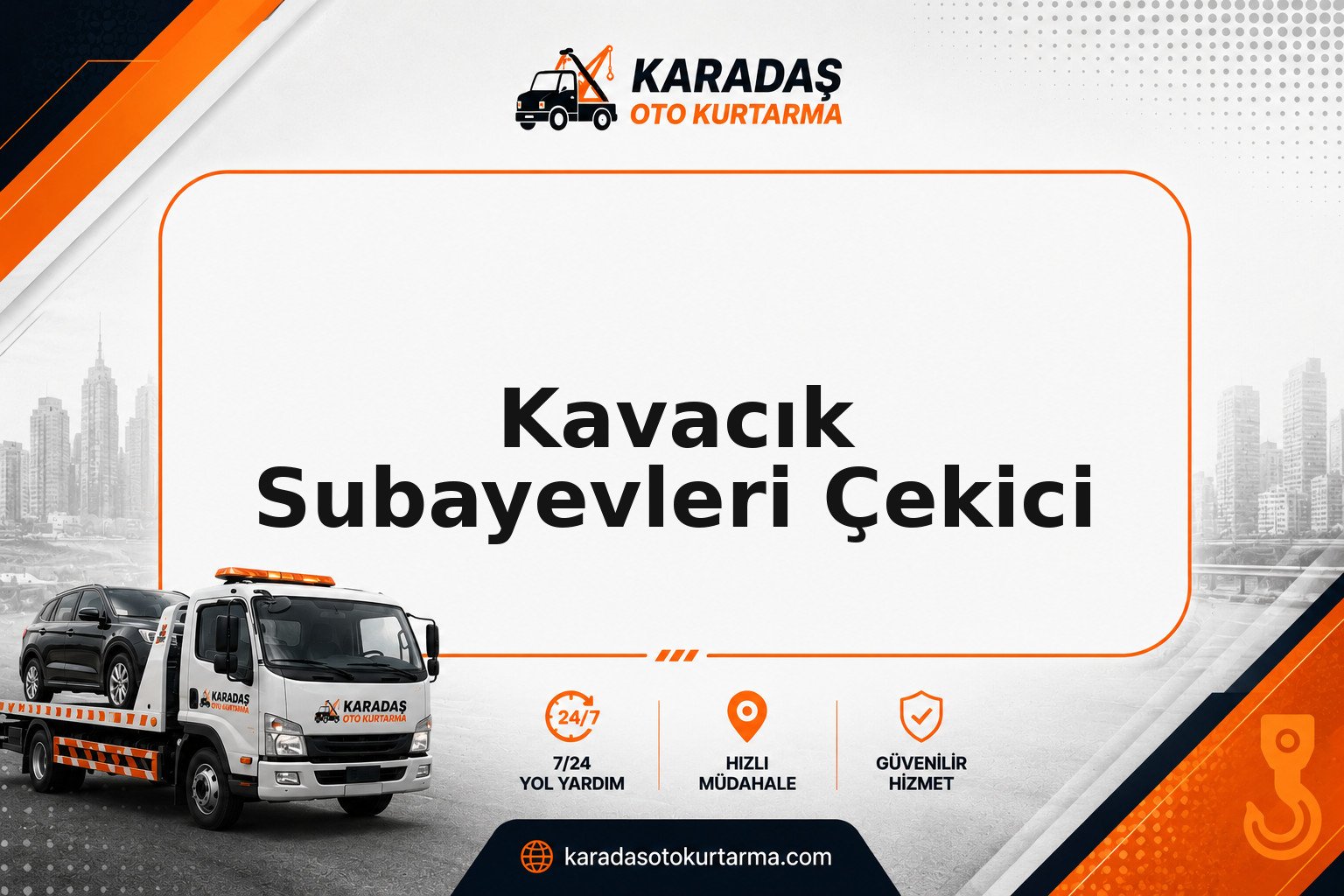 Kavacık Subayevleri mahallesinde yolda kalan araca çekici desteği — Karadaş Oto Kurtarma Ankara