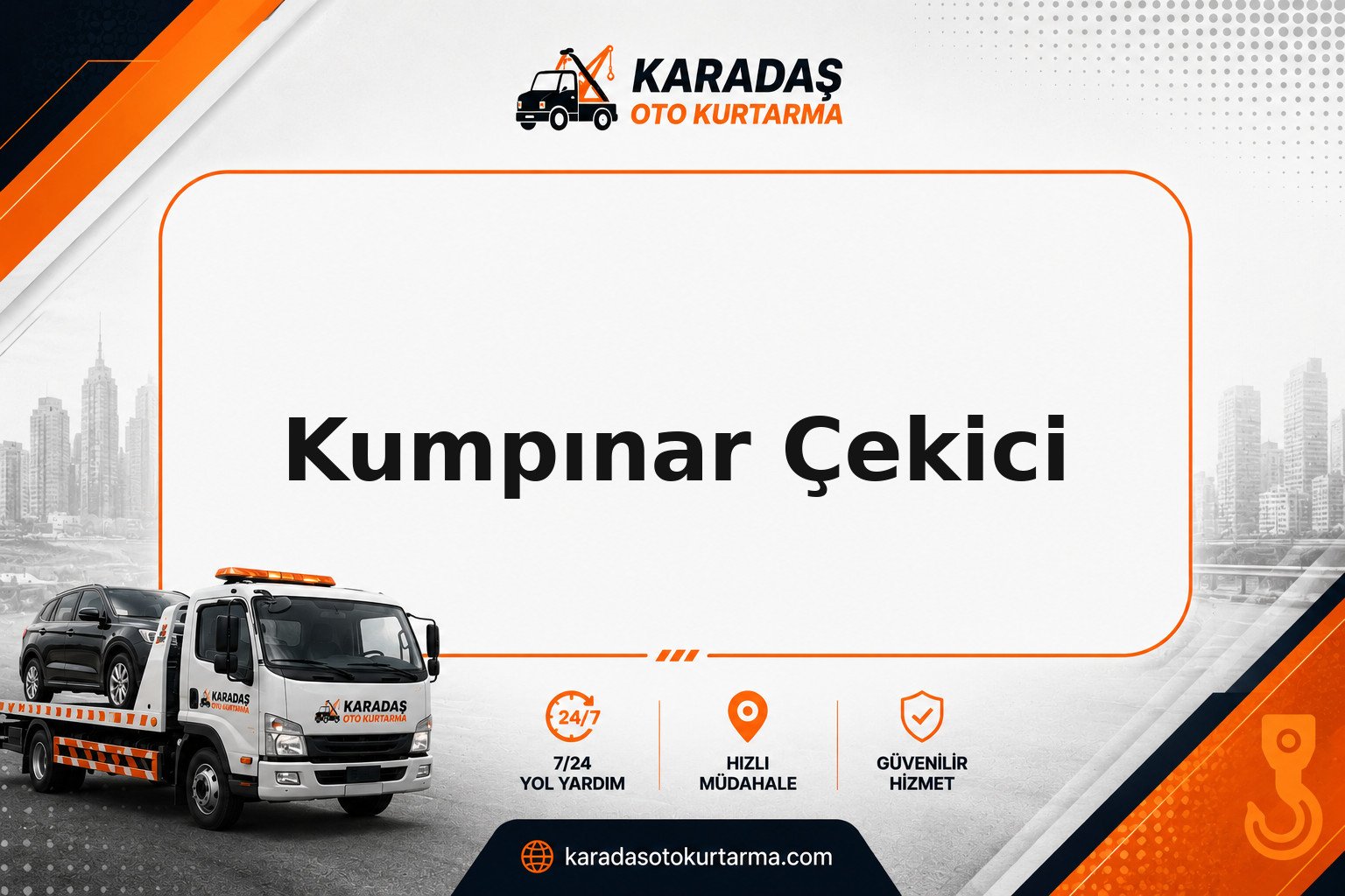 Kumpınar bölgesinde oto kurtarma ve yol yardım çalışması — Karadaş Oto Kurtarma Ankara